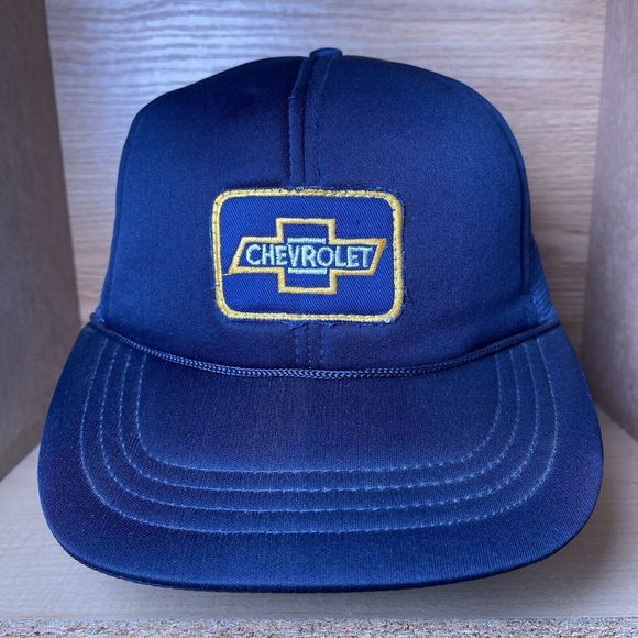 Vintage Chevrolet Chevy Patch Mesh Trucker Snapback Hat Cap - Picture 1 of 11